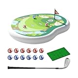Lustiges Wassergolf, schwimmendes Sportspielset für Kinder, Chipping-Spiel mit Zielübungen, leichtes Outdoor-Trainings-Aktivitätsset, Poolspielzeug mit hellem Design, Sommerspiel für Übungen im Garten