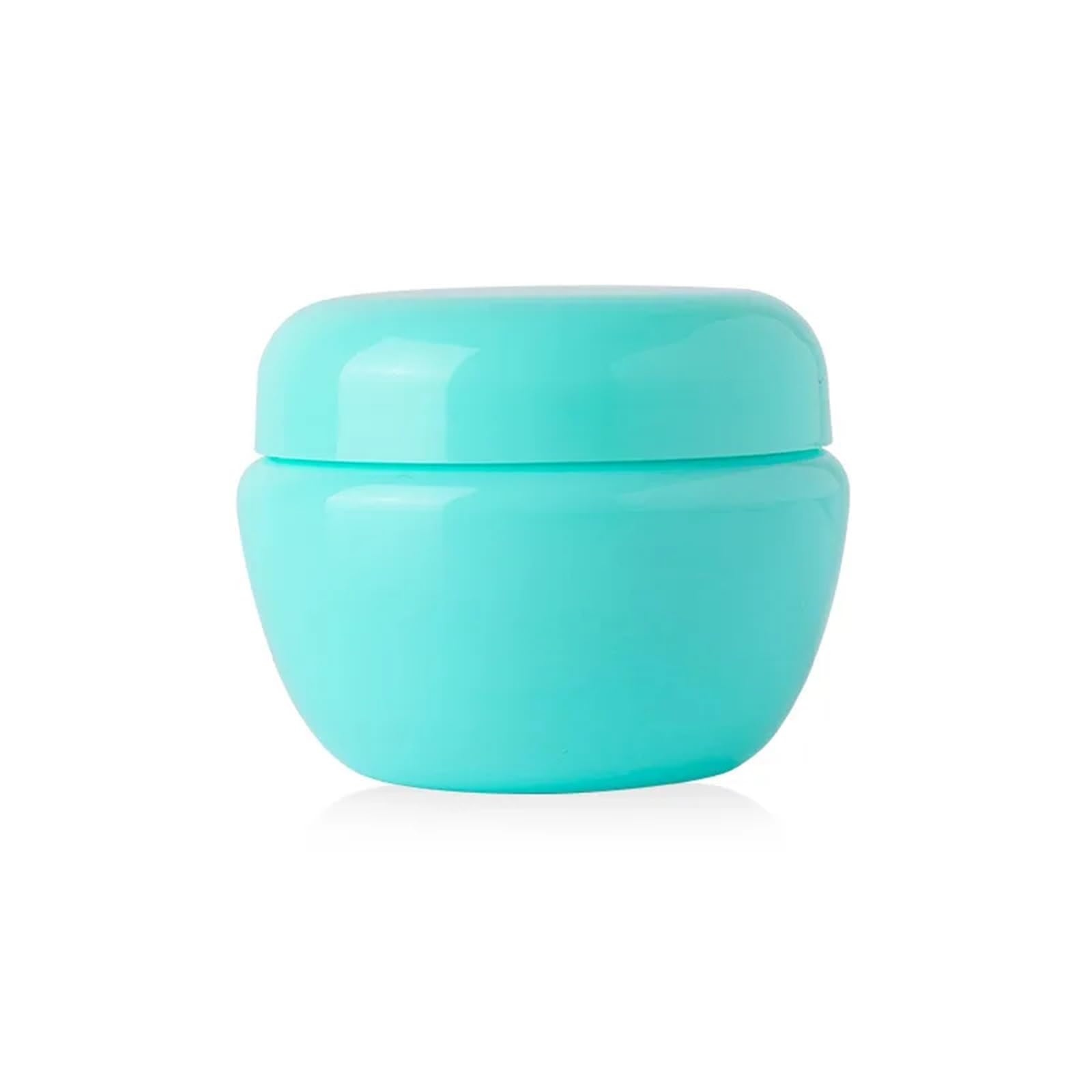 Travel Size Jars 50pcs 5-10g Mushroom Plastic Cosmetic Jars for Lip Balm Face Cream Lotion Samples(Green2,10ml)