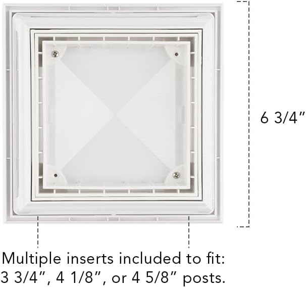 Deckorators 4 in. x 4 in. White Solar VersaCap (12-Pack)