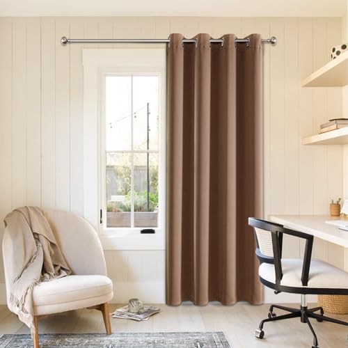 ChrisDowa Blackout Curtains Door Curtain 120" Doorway Closet Drapes 1 Panel