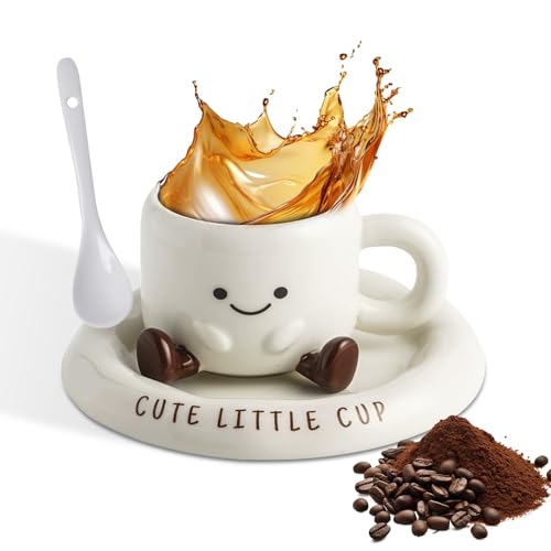 Tasse Personalisiert, kaffeetassen, Niedliche Tassen mit Füßen, Personalisierte Tasse, Aesthetic Decorative Object für Büro & Zuhause, als Geschenk für Männer und Frauen