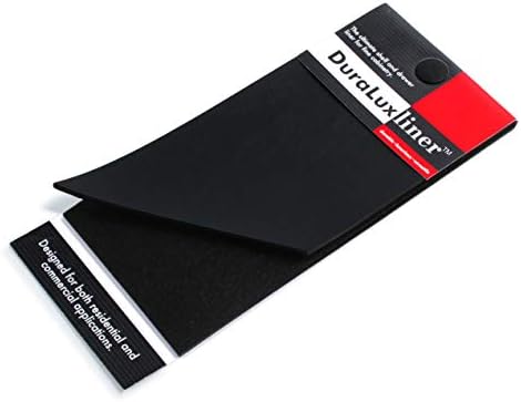 Duralux Black Shelf Liner Sample (one 3.75" x 7.75" Pack) | Drawer Liner | Non-Adhesive | Felt-Backed for Dual Use | Non-Slip | Durable & Waterproof | Home & Office