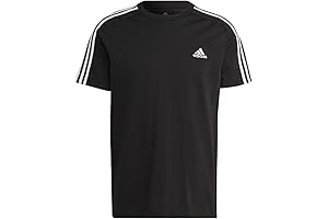 adidas Men's Essentials Single Jersey 3-Stripes T-Shirt: Comfort and Sporty Style Combined