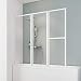 Produktbild Schulte D1410 04 50 Duschwand Komfort, 151 x 140 cm, 3-teilig faltbar mit Handtuchhalter, ESG Sicherheitsglas klar hell, alpinweiß, Duschabtrennung für Badewanne