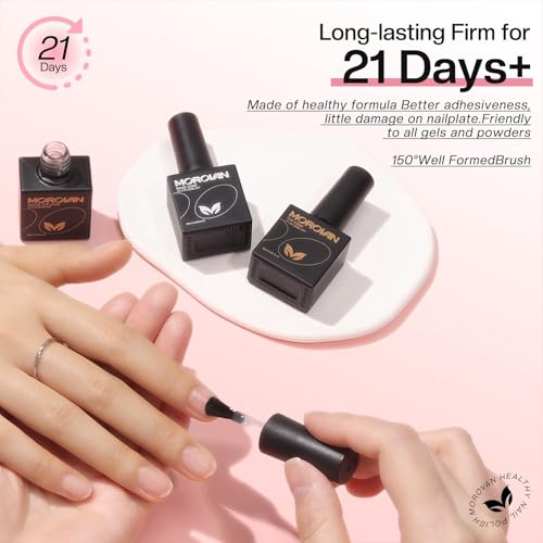 Morovan Gel Base Top Coat: 3Pcs No Wipe Gel Shine Matte Top And Base Coat Set - Soak Off Nail Lamp Long Lasting Top Coat Nail Polish And Gel Base Coat For Women Salon Diy thumb #3