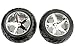 Traxxas 3773 Anaconda Tires Pre-Glued on All Star Chrome Wheels (pair) (electric rear)