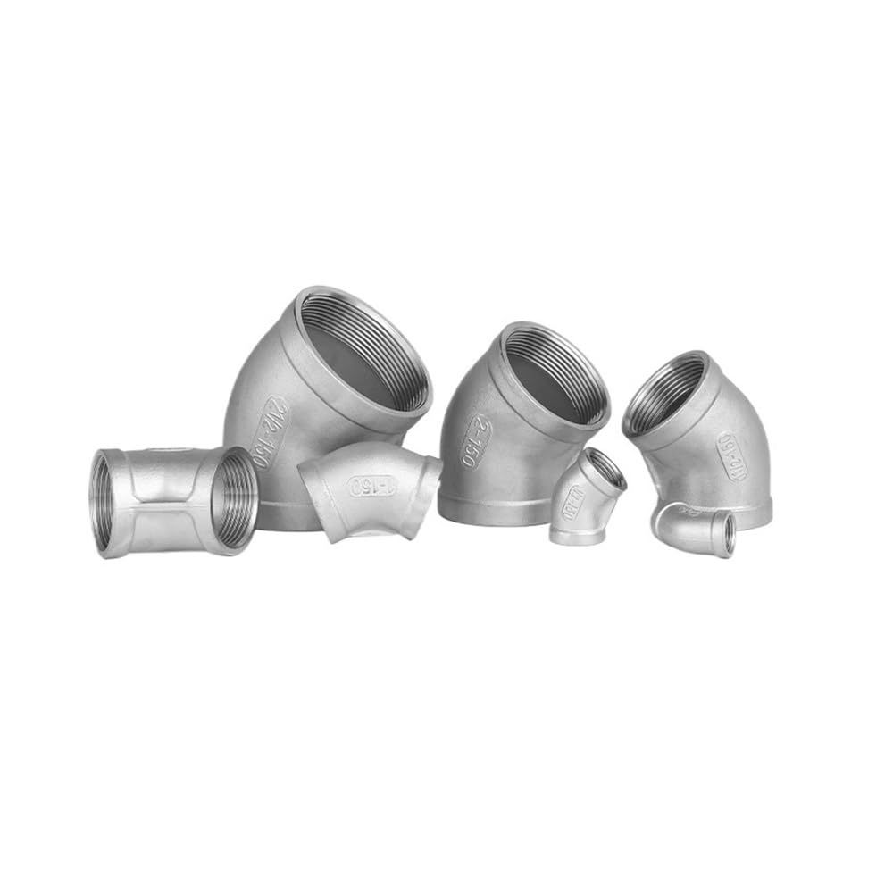 1/4 ''-2'' BSP Hilo Femenino 304 Acero Inoxidable Igual Codo de 45 Grados Doble Diente Interno Accesorios de Junta de tubería de Agua(2")