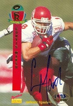 Autograph Warehouse 65019 Curtis Marsh Autographed Football Card Utah 1995 Signature Rookies No. 26