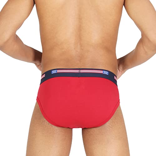 Image of U.S. Polo ASSN. Men's I006 Elasticized Waist Pure Cotton Underwear Briefs - Pack of 2