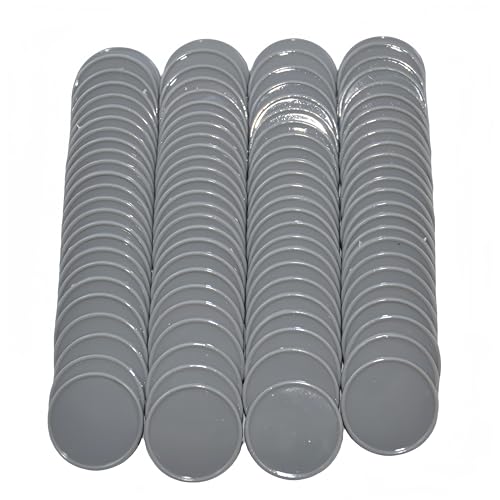 Smartdealspro Set mit 100 25 mm undurchsichtigen Kunststoff-Lernzählern, Mini-Poker-Chips, Spielsteine mit Aufbewahrungsbox (dunkelgrau)