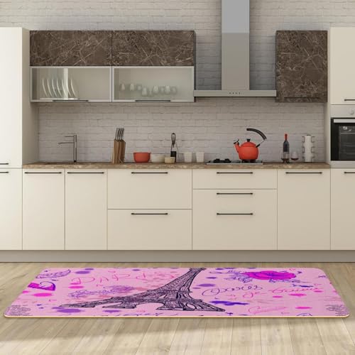 Evite resbalones en la cocina con la alfombra lavable absorbente de París para pasillo y lavado 3