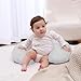 QUENESS Nursing Pillow, Plus Size Breastfeeding Pillow Original Support for Baby Boys Girls Breastfeeding Essentials, with Removable Soft Cotton Cover (Light Grey, Large (25.59*20.08*6.30 Inches))