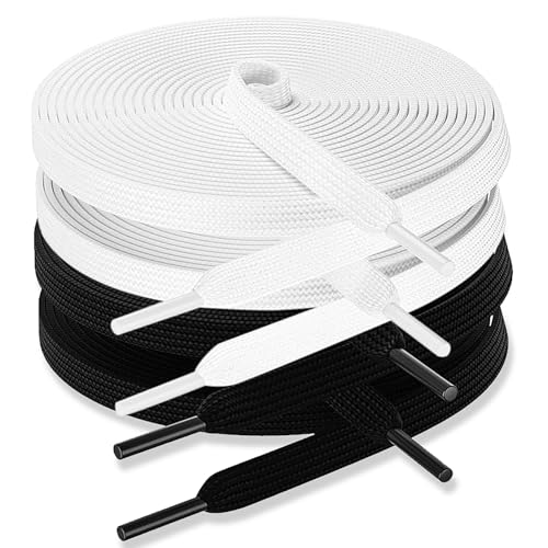 Maple&CA 4 Pairs of Flat Shoelaces for Sneakers, Athletic...
