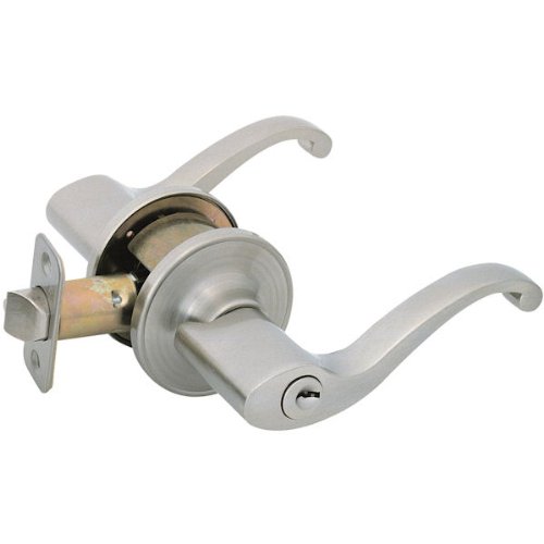 Designers Impressions 2 - Richmond Satin Nickel Entry Lever With Matching Single Cylinder Deadbolt Combo Packs Keyed Alike (We Key Lock Orders Alike For Free) #TOP1
