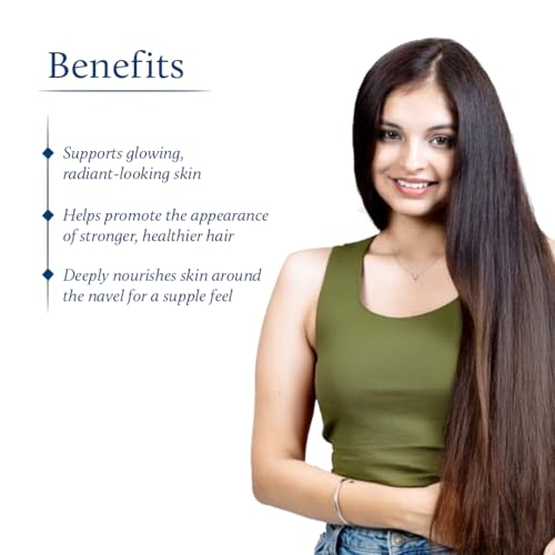 Image of Blue Nectar Nabhi Oil with Ghee & Olive Oil | Ayurvedic Nabhya Dhara Belly Button Oil for Glowing Skin & Strong Hair | Deep Hydration & Nourishment (22 Herbs, 10ml)