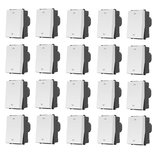 Image of Goldmedal Air Aura 10 Ampere Rocker 2 way Switch, White - (Pack Of 20)