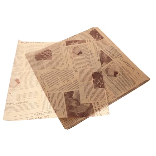 VINTORKY 100sheets Food Wrapping Paper Greaseproof Sandwich Paper for Burgers Fries and Desserts Stylish Oil-resistant Liner for Parties Picnics and Baking