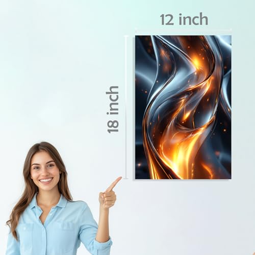 Image of SiddArtify Abstract Wall Art Prints Set - Modern Decorative Poster for Living Room Bedroom Office - 12x18 inch Sticker Pack of 6