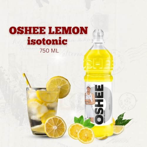 OSHEE LEMON isotonic Drink 750ml (Pack of 6) - Addition of vitamins and L-carnitine – Sugar Free – Hydration – Vitamin Drinks