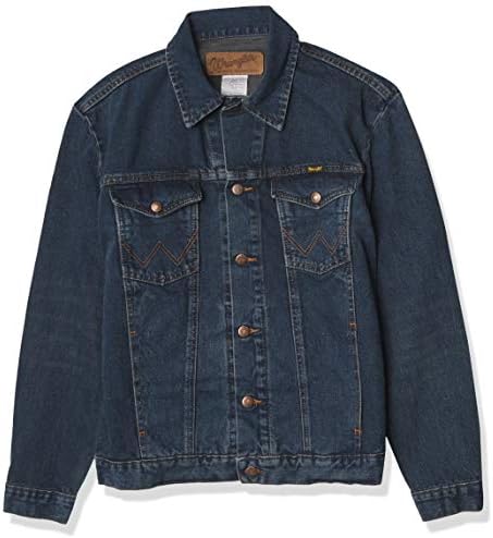 Wrangler Men's Western Style Unlined Denim Jacket, Dark Blue, XX