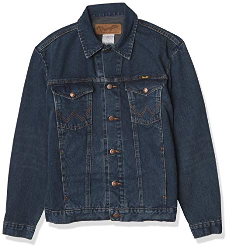 Wrangler Men's Western Unlined Denim Jacket, Dark Blue, Large