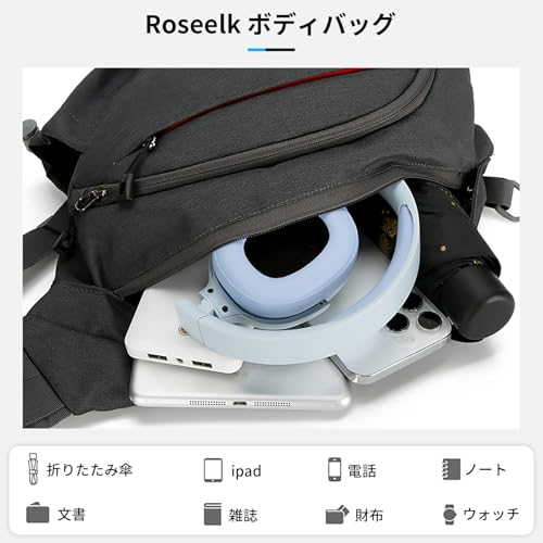 Roseelk ボディバッグ ワンショルダーバッグ メンズ hqa88014d の商品画像 4