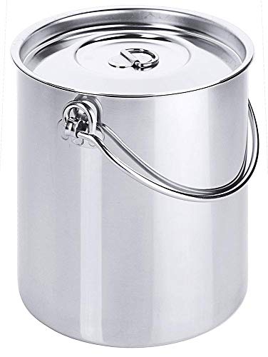 Contacto Edelstahl Eimer, zylindrisch 3 l mit Deckel, ohne Bodenreifen – Bild 4