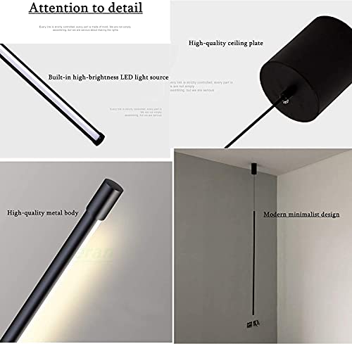 Lustre moderne à bande géométrique suspendue premium - 7