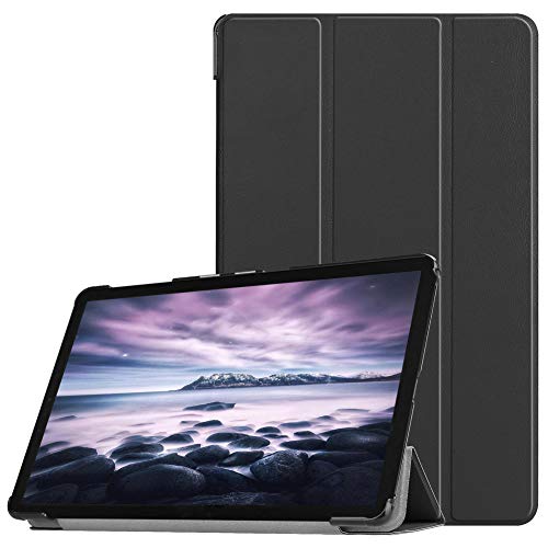 Kepuch Custer Funda para Samsung Galaxy Tab A 10.5 T590 T595 T597,Slim Smart Cover Fundas Carcasa Case Protectora de PU-Cuero para Samsung Galaxy Tab A 10.5 T590 T595 T597 - Negro