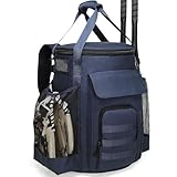 RYNQAVOA Baseball Bucket Bag Backpack, Coaches Bucket Bag Fit 6 Gallon Buket, Baseball Coaching Accessories with Backpack Straps, Tactical Style Softball Coaches Bags with Multiple Pockets