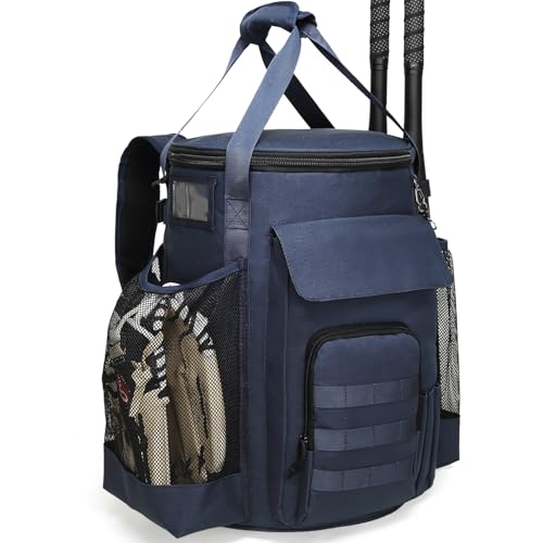 RYNQAVOA Baseball Bucket Bag Backpack, Coaches Bucket Bag