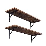 DINZI LVJ Long Wall Shelves, 31.5 Inch Wall Mounted Shelves Set of 2, Easy-to-Install, Wall Storage...