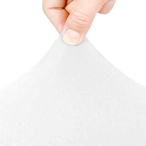 Image of Peomeise 4FT Spandex Table Cover Rectangular Stretch Spandex Tablecloth (White,4FT)