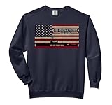USS Joseph K Taussig DE-1030 Ship Diagram American Flag Comfort Colors Adult Sweatshirt