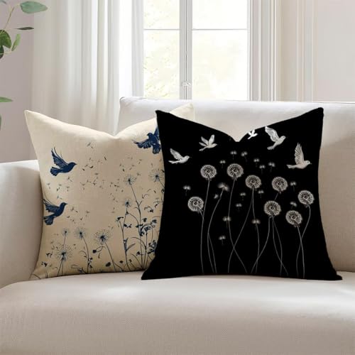 Housses de coussin extérieur imperméable en lin déperlant lot de 2