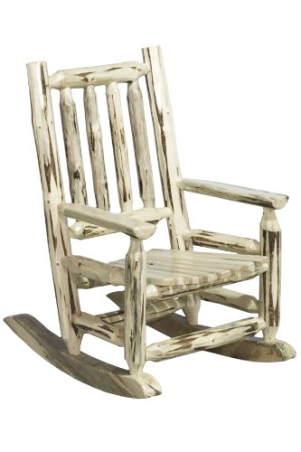 Montana Woodworks Montana Collection Children's Log Rocker, Clear Lacquer Finish