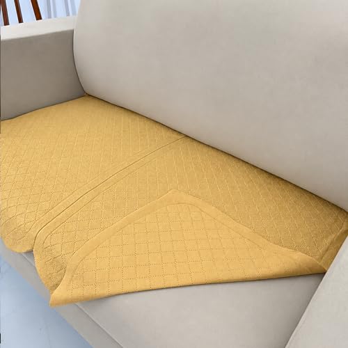 Image of Homerz Premium 'Surya Series' Sofa Cover | Stylish Sofa Protector | Net Fabric | Anti-Stain & Washable Slip Cover Exact Size Antislip (New Jerry Chikku, 2 Seater, Only Seat Cover)