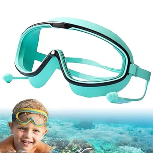 ZGYCHZY Gafas De NatacióN para NiñOs De Alta DefinicióN, De Montura Grande, Impermeables Y Antivaho, con Correa Ajustable, CóModas Y Seguras, Antivaho E Impermeables, VisióN PanoráMica Y Clara
