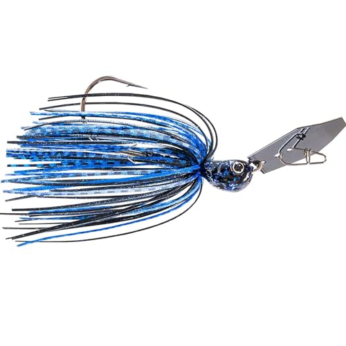 Z-Man CBJH12-06 Chatterbait Jack Hammer 1/2 oz Black/Blue, Multi, One Size