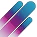 Nail File - Mont Bleu Premium Set of 3 Glass Nail Files in Pouch - Birthday Gifts for Women - Rainbow Colors - Genuine Czech Tempered Glass - Glass Nail Files for Natural Nails - Gifts