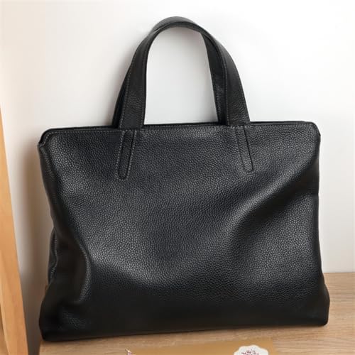 Genuine Leather Handbag Business Casual Horizontal Bag Bag Layer Cowhide Large Capacity Briefcase2