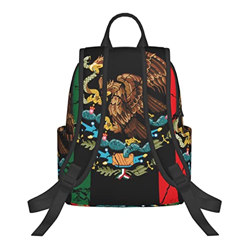 Supdreamc Backpack Multipurpose Anti-Theft Large Capacity Bookbag - Mexico Flag Crack Art Travel Hiking Daypack With Side Pockets3