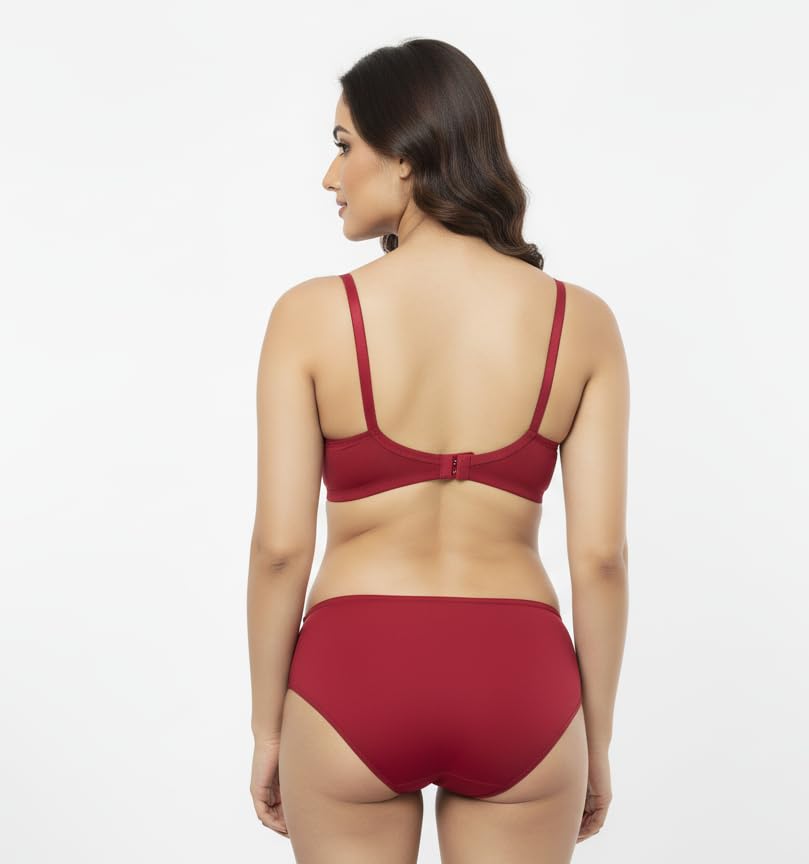Image of Women's Everyday Cotton Bra | Medium Coverage | Non-Padded Bra | Non Wired | Seamless Moulded Cups | Anti Bacterial Tech | Keeps You Fresh | No Slip Soft Straps | (Flora Set)