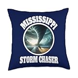 Mississippi Storm Chaser Tornado Weather Watcher Men Women Throw Pillow