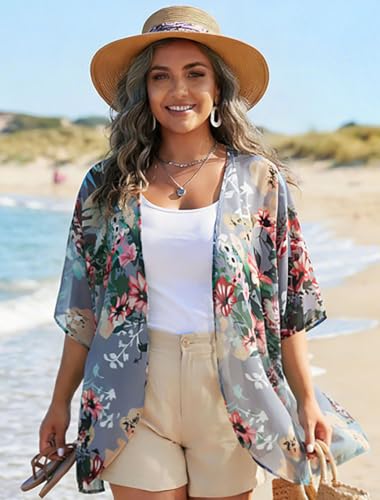 Women's Floral Kimono Cardigan