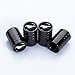 HEY KAULOR 5 Pcs Metal Car Wheel Tire Valve Stem Caps for Ford Mustang Car Model Series with Key Chain Styling Decoration Accessories