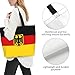 ROSIHODE Cute German Flag Large Tote Bag For Women Reusable Grocery Bag Germany Shopping Bag for Travel Work Beach Gym