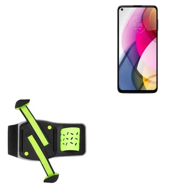 BoxWave Holster Compatible with BLU C5L (2021) - FlexSport Armband, Adjustable Armband for Workout and Running - Stark Green