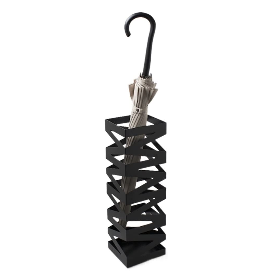Soporte para Bastones y paraguas diseño ahuecado negro de 55 cm de alto