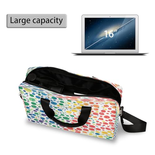 Maletín para laptop 15.6-16 pulg con diseño a puntos coloridos miniatura 5